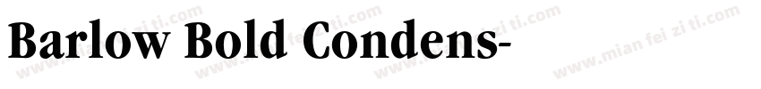 Barlow Bold Condens字体转换